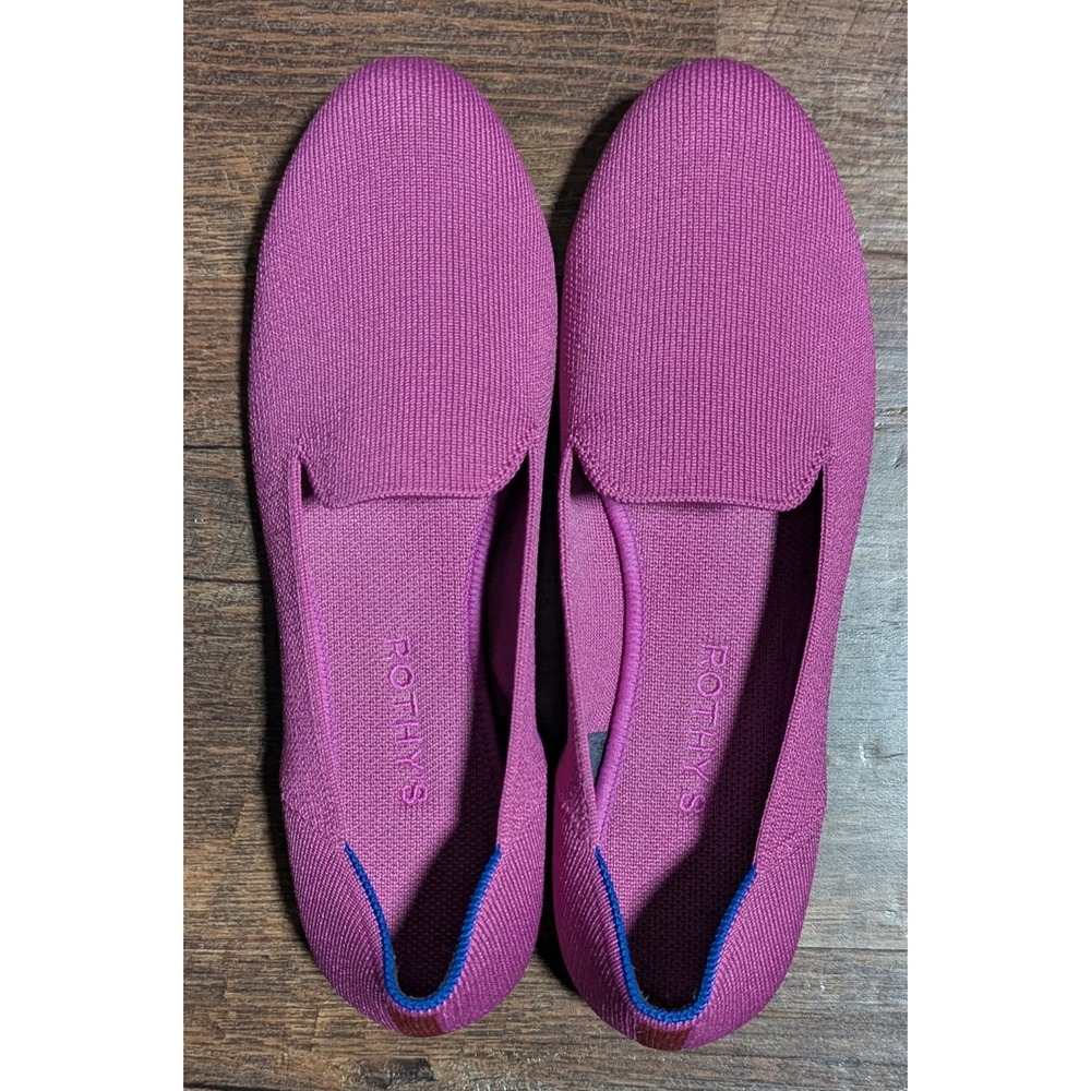 Rothy's Women's Almond Toe Knit Loafer Shoes 8 1/2 Fuchsia - Picture 5 of 9